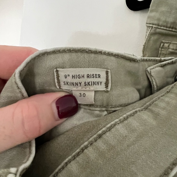 Madewell Taller High-Riser Skinny Jeans, Garment-dyed in Kale, Size 30 Taller - Picture 4 of 4